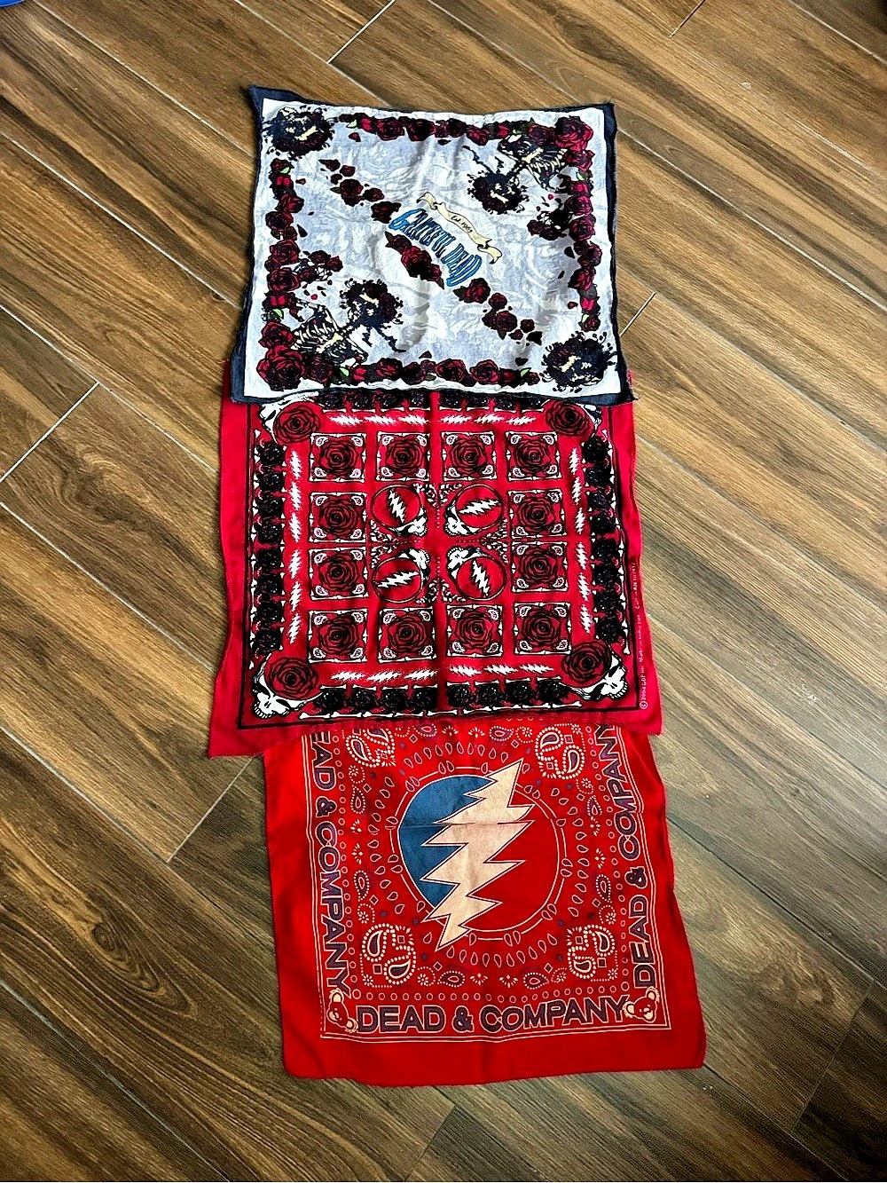 Grateful Dead Three-Piece Printed bandana Set